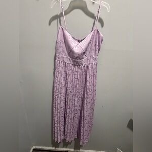 Lulu's Lavender Floral Midi Dress
